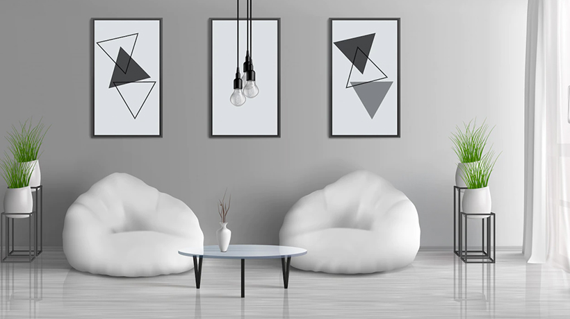 Black and White Living Room