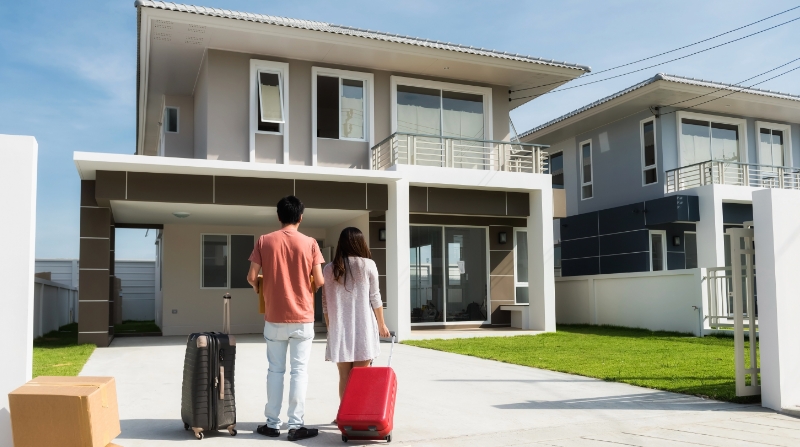 Couple Outside The Home