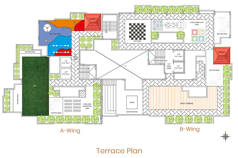 Ace Courtyard, Thane – Terrace Plan
